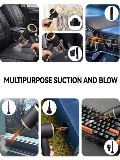 Mini Powerful Car Stofzuiger Cleaner, Cordless Ho hold Cleaning Robot, Blow Suction All In One Cleaner Home, Keyboard, Sofa Wet/Dry Accessories Supplies Small Appliances, Accessories(2400mAh) view 8