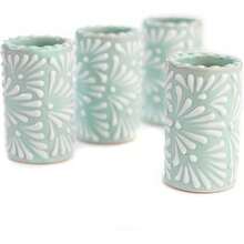 Cups - Coup de pinceau blanc sur fond vert - Voir 13