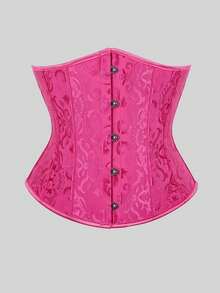 加大码女式复古系带束腰紧身胸衣上衣，可调节紧身胸衣塑身衣，适合万圣节服装 - 彩色 - 查看 40