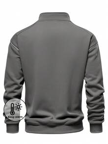 Men's New Autumn/Winter Stand-Collar Sweatshirt - Loose, Casual And Versatile Zip-Up Jacket, Suitable For Both Layering And Outerwear