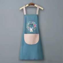 Oil And Water Resistant Kitchen Apron With Large Front Pockets And Adjustable Bib For The Home Cook - BM-1229 VERDE - View 2