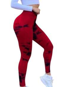 Women Sports Leggings - الأحمر - مشاهدة 2