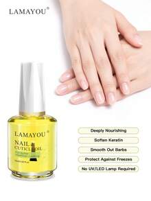 15ml Nail And Cuticle Oil | Cuticle Oil Bottle For Nails & Dry Hands | Strengthens Cuticles For Nail Growth - Yellow - View 5