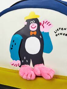 Balabala Zaino per bambini con design a blocchi di colore e cartoni animati, comodo