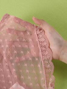 4 Stücke Damen Unterhosen mit mittlerer Taille, Spitze Patchwork, glatt und sexy mit dekorativen Verzierungen, weich & bequem, Damen Unterwäsche aus Nylon-Mischgewebe