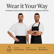 Will Well Chef Apron Men And Women - 33 X 27 Large With 38 Waist Ties A Comfy And Snug Fit, Durable And Lightweight, With 2 Spacious Pockets Your Cooking Essentials - 1-Pack, Black F2NN - 05 - Red - View 5
