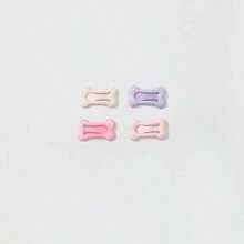 长毛犬适用迷你骨头形状发夹,多种颜色可选;可爱波点糖果色狗狗发夹;猫咪毛发饰品;宠物毛发装饰套装;随机颜色骨头图案 - 彩色 - 查看 7