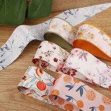 Colorful Ombre Butterfly Flower Woven Ribbon, DIY Hair Accessories, Gift Wrapping, Flower Bouquet, Sun Hat, Bow, Floral Ribbon - Multicolor - View 12