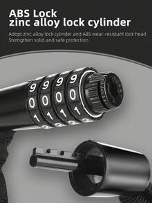 WEST BIKING Anti-Theft Bike Lock - 8-Button Combination Password Protection, 59.06inch/45.28inch/35.43inch/25.59inch Adjustable Chain Lock For Bicycle Frame & Backpack, Durable Black Cycling Security Accessories, Bike Lock For Bike, Outdoor Biking Gear, Sleek Metallic Finish, Sturdy Construction - Black - View 5