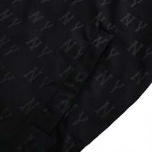 MLB Áo khoác có mũ dệt unisex, Áo khoác gió JQD họa tiết monogram cổ điển, Áo khoác ngoài thể thao tối giản, 3AWJM0453 - màu đen - Xem 5