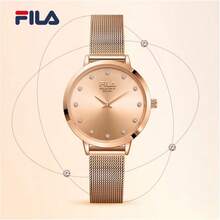 FILA Women's Quartz Dress Watch – Round Case With Sunburst Dial, Timeless Gold Tone, Elegant Milanese Mesh Strap – Slim & Stylish Design, Perfect For Everyday Wear And Gifting - one-size - View 10