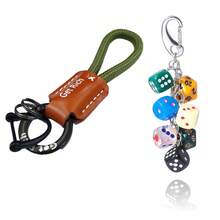 8 Ball Dice Charm Keychain - Cute Bag Purse Handbag Accessories - Y2K Aesthetic Key Chain For Women Men Halloween Accessories Teachers Day Bag Accessories Lanyards With Id Holder Car Accessories Bag Charms
