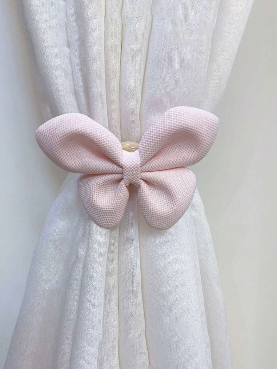 Schleifen-förmige Vorhangclips, rosa Vorhangclips, dekorative Vorhangseile, Vorhangclips, einfach und süß, moderner minimalistischer Stil Vorhangclips, geeignet für Vorhangaufbewahrung