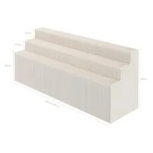 Foldable Paper Art Display Stand With Shelves, For Exhibition, Sample, Cosmetics, Bags, Shoes, Commercial Use - 白色 - 查看 8