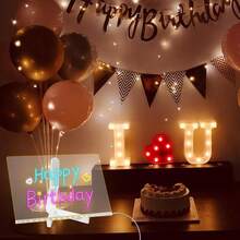 LED Acrylic Message Board With Stand – 11.8"X7.9" Glow Dry Erase Board With 12 Colored Markers, Light-Up Memo Board For Drawing, Notes & Decor - trong suốt - Xem 9