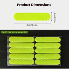 AD Reflective Car Stickers, Helmet PET Reflective Stickers, Multi - Scene Warning Stickers, Motorcycle And Bicycle Reflective Strips - Helmet Reflective Stickers - View 11