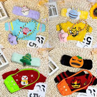 3 件可爱动物服装套装，适合 35-45 厘米/13.8-17.7 英寸玩具、万圣节和圣诞节娃娃服装