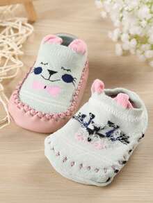 1 Pair 0-3 Years Old Cartoon Anti-Slip Baby Ankle Socks