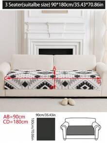 1pc Plush Thickened Sofa Cushion Cover, Modern Minimalist Anti- Warm Sofa Seat Pad, Dust-Proof And Washable Sofa Slipcover, Soft And Fade-Resistant, Pet-Friendly, Fits L-Shaped Sofa And 1/2/3/4-Seat Sofa, Suitable For Bedroom, Office, Living Room