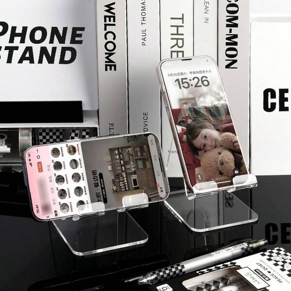 1 Giá đỡ điện thoại để bàn bằng acrylic cao cấp giúp bạn dễ dàng quan sát và giữ điện thoại chắc chắn, giá đỡ trong suốt với đế dày và khung đỡ ổn định, đế cắm điện thoại thông minh đa năng cho bàn làm việc, lý tưởng cho nhà bếp, văn phòng, phòng ngủ, bàn trang điểm và khu vực thanh toán, tăng tính thẩm mỹ và vẻ ngoài hiện đại, nhẹ nhưng bền, dễ dàng sắp xếp phụ kiện, đáp ứng sự tiện lợi khi lấy nhanh và sử dụng đa năng, phù hợp với hầu hết các điện thoại và máy tính bảng nhỏ, nâng cao khả năng trình bày sản phẩm và trải nghiệm khách hàng trên các trang thiết kế nội thất và thời trang năng động.