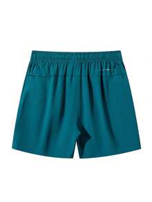 连体短裤男士健身宽松速干跑步训练薄款夏季美式大码沙滩三五分篮球 - 藍色 - 查看 5