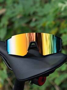 1pc/2pcs Men Wrap-Around Mirrored Reflective Classic Glasses Combination For Outdoor Riding Camping Skiing Accessories - Colored - View 9