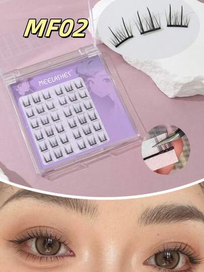 36 pièces de faux cils sans colle, faciles à appliquer et à utiliser, agrandissant les yeux