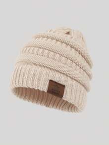 1/2 件婴儿无檐帽柔软温暖针织婴儿冬帽，可爱新生儿和幼儿冬帽 - Winter Hat - 查看 25