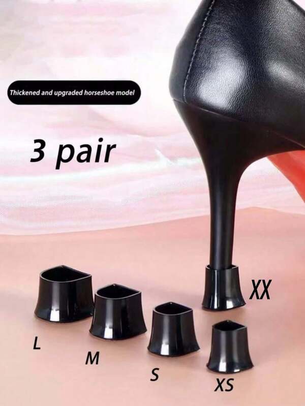 6 pezzi/3 paia di protettori per tacchi alti trasparenti, 3 misure di coperture per tacchi morbide per camminare sull'erba e su pavimenti irregolari, tappi antiscivolo per la riparazione dei tacchi che impediscono l'affondamento nell'erba, protettori per scarpe da sposa da donna