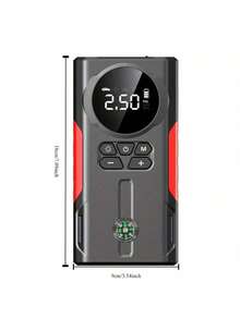 5-In-1 Car Jump Starter & Air Compressor. Includes Jumper Cables, Battery Pack, Digital Tire Inflator, Car Battery Charger, 10L/2.38 Gallon Portable Gas Tank, Fast Charging - Multicolor - View 5