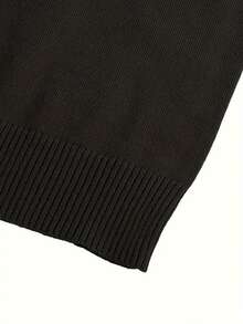 GRDR Autumn/Winter New High Neck Pullover Sweater, Casual Thin Knit Top For Daily Wear - Black - View 10