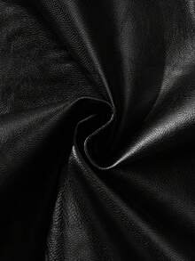 Men's Casual Loose Fit Business Leather Jacket, Old Money Style - Black - View 10