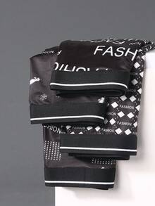 10 piezas de calzoncillos estampados para hombres, de patrones aleatorios, calzoncillos tipo bóxer delgados y con apariencia de seda, calzoncillos tipo bóxer para hombres con apariencia de seda y patrones aleatorios