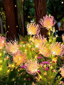 1pc Solar Powered Cosmos Flower Light Set - Includes Illuminating Lotus Flower, Solar Powered Outdoor Pink Flower Garden Solar Light, Outdoor Landscape Lighting, LED Floral Lights, Solar Flower With Glowing Petals And Stem, Upgraded Solar Panel, Outdoor Garden Decor, Patio Decoration And Mother's Gift, Ideal For Outdoor Garden Decor, Great For Thanksgiving Gift And Romantic Gift!