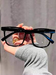 1/3pcs Square Frame Daily Wear Optical Glasses, Campus Style Face-Flattering Glasses - Multicolor - View 5
