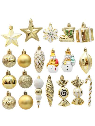 20/29pcs Christmas Tree Ornaments, Snowman & Star Hanging Decorations, Suitable For Christmas Tree, Home, Room Decor Home Decor Christmas Decorations Winter Christmas Decorations Home Christmas Gifts Christmas Decor