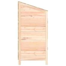 vidaXL Garden Shed For Tool Storage House Outdoor Backyard Solid Fir Wood - 棕色和奶油色 - 查看 5