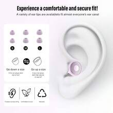 Ear Plugs, Sleep Earplugs With Cleaning, Memory Foam Silicone Tips, Noise Reduction Up To 35 DB, With 3 Sizes Case, Reusable, Noise Protection Earplug For Side Sleepers, Travel, Work Black - Purple - View 7