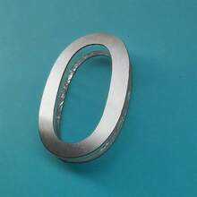 1pc Premium Brushed Metal Transparent Number Adhesive Door Plate, 75mm/2.95 Inch House Number, Suitable For Mailbox 0 To 9, DIY Wall Decor Number