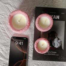 太空杯法式香草香薰蜡烛，有常规、大号和特大号可供选择，适合节日和家居装饰 - 粉色 - 查看 3