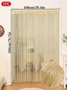 1 rèm cửa sợi bạc sáng bóng, rèm cửa sợi bạc sáng bóng hình quả bóng mềm mại, đồ trang trí treo tua rua sáng bóng, thích hợp trang trí nhà cửa, áp dụng thiết kế vách ngăn tuyến tính, phông nền đám cưới thanh lịch, vải phủ mềm mại, trang trí phòng và nhà cửa, dễ lắp đặt | Trang trí mùa thu, trang trí phòng - Rèm cửa tuyến tính phẳng nhiều màu bạc - Xem 20