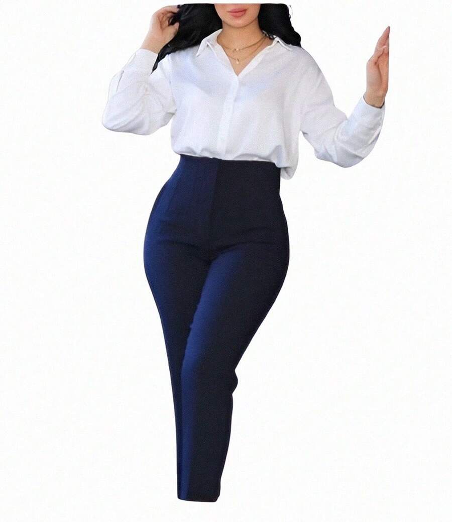Women Pants - Blue - View 1