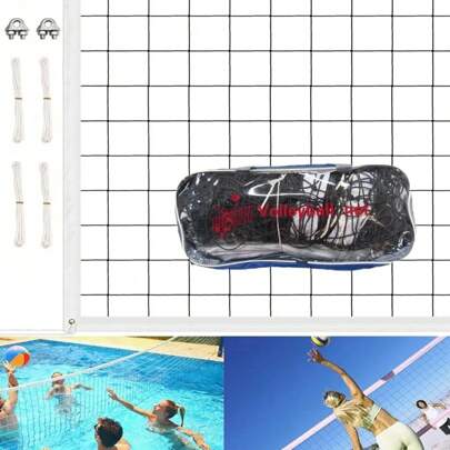 Una red de voleibol duradera y de alta calidad con bolsa de transporte. Perfecta para jugar al aire libre con familiares o amigos en cualquier momento y lugar, como en el jardín, la playa, en familia o en la piscina durante fiestas.
