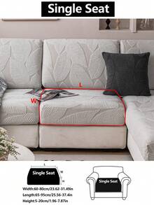 1pc Stretch Sofa Cover, Non-Slip Full Coverage Sofa Seat Cover, Plush Fabric All Season Sofa Cushion Cover, Thick Fabric Sofa Slipcover, Machine Washable, Pet Friendly, Decor For Bedroom, Office, Living Room, Fit For 1/2/3/4 Seater Sofa And L-Shaped Sofa, Light Gray - Light Grey - View 18