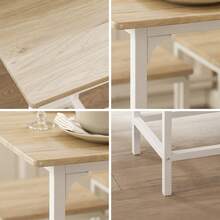 SoBuy OGT11-WN, Bar Set-1 Bar Table And 4 Stools, 5 Pieces Home Kitchen Breakfast Bar Set Furniture Dining Set - White - View 12