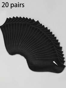 5/6/8/10/12/20 Pairs Women's Casual Short Socks, Multi-Color Black White Gray, Comfortable Breathable Fabric Crew Socks For Everyday Wear, Couple, Y2K, Outdoor, Party, Goth, Back To School, Tights