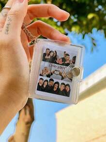 Bonuci 1pc/10 Piece Set 2-Inch Mini Photo Album Valentine's Day Photo Storage With Keychain Pocket Photo Album Keychain For Photo Valentine's Day Gifts, Weddings, Keychain Photo Albums, Bag Pendants, Can Store Headshots, ID Photos, Transparent Photo Album Storage Book, Photo Storage, Cute Gifts