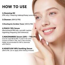 Conjunto de Cuidados com a Pele Heartleaf 6 Peças - Limpador Facial, Óleo de Limpeza, Tônico, Soro*3, Removedor de Manchas Escuras e Cravos, Encolhimento de Poros, Hidratação, Melhora a Aparência Geral, Cria Pele de Vidro Coreana, Conjunto de Cuidados com a Pele, Para Mulheres/Homens/Especialmente Bom para Pele Sensível, Cuidados com a Pele Coreanos