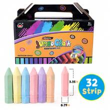 Paquete familiar de tiza lavable para niños | 15/20/36 barras por cubeta | Fórmula sin polvo para uso en exteriores, juego creativo de garabatos