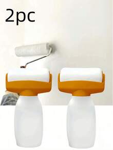 White Paint For Walls, Portable Integrated Paint Roller, Easy-To-Apply Small Drywall Repair Kit, Suitable For Small Areas. White Paint - For Easy Cleaning And Original Walls, Small Roller Brush Repair Kit, Scratch And Yellowing Repair, Water-Based, Ideal Choice For Home Aesthetics. 500g White Paint For Wall Touchup, Paint Roller Kit For Flat, Ceiling Walls